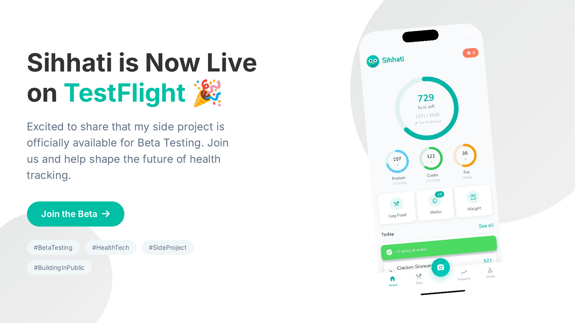 Screenshot of SIHHATI: Health & Wellness Tracking Platform